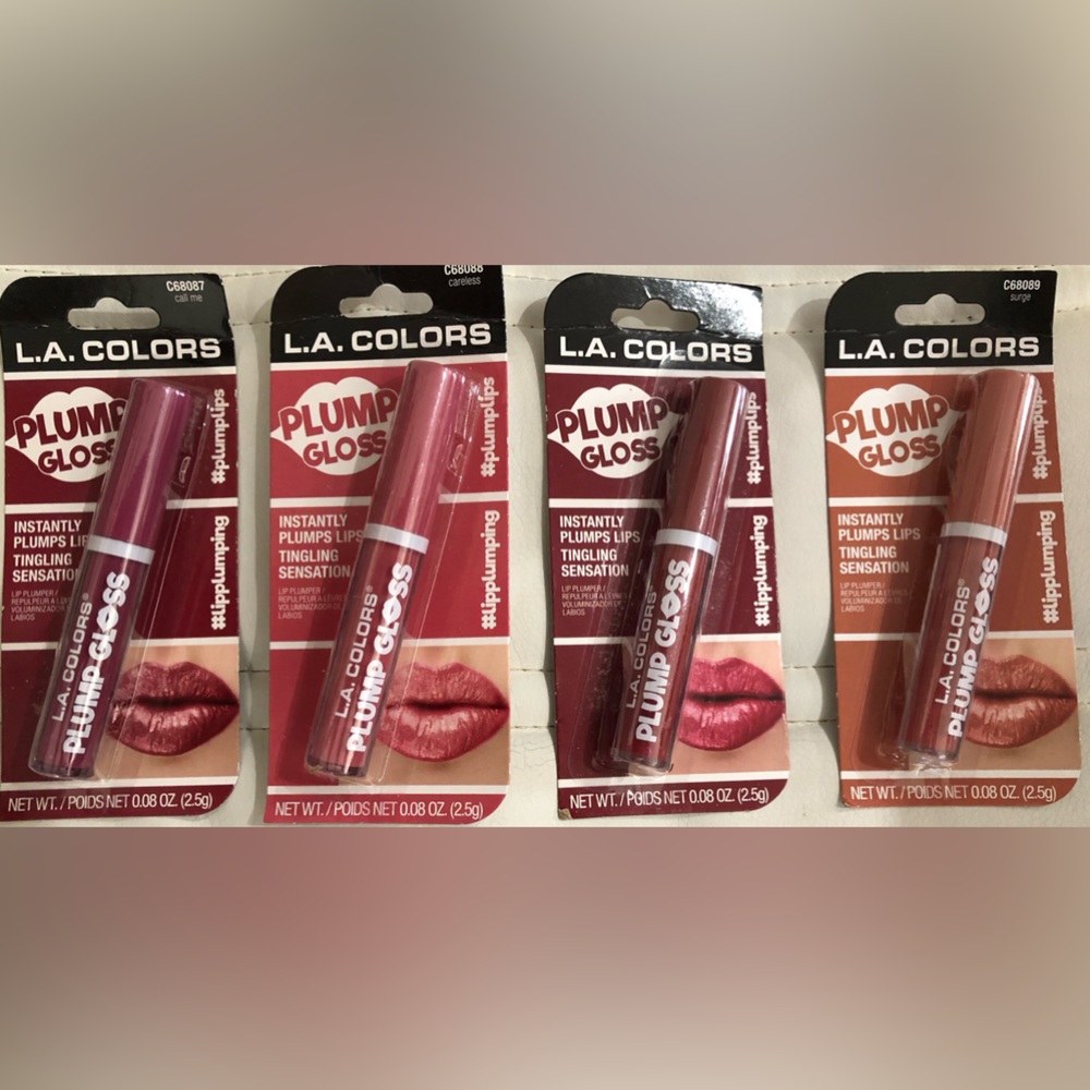 2pack shades of reds pinks & mauve lip plumping glossy moisturizing lipgloss
